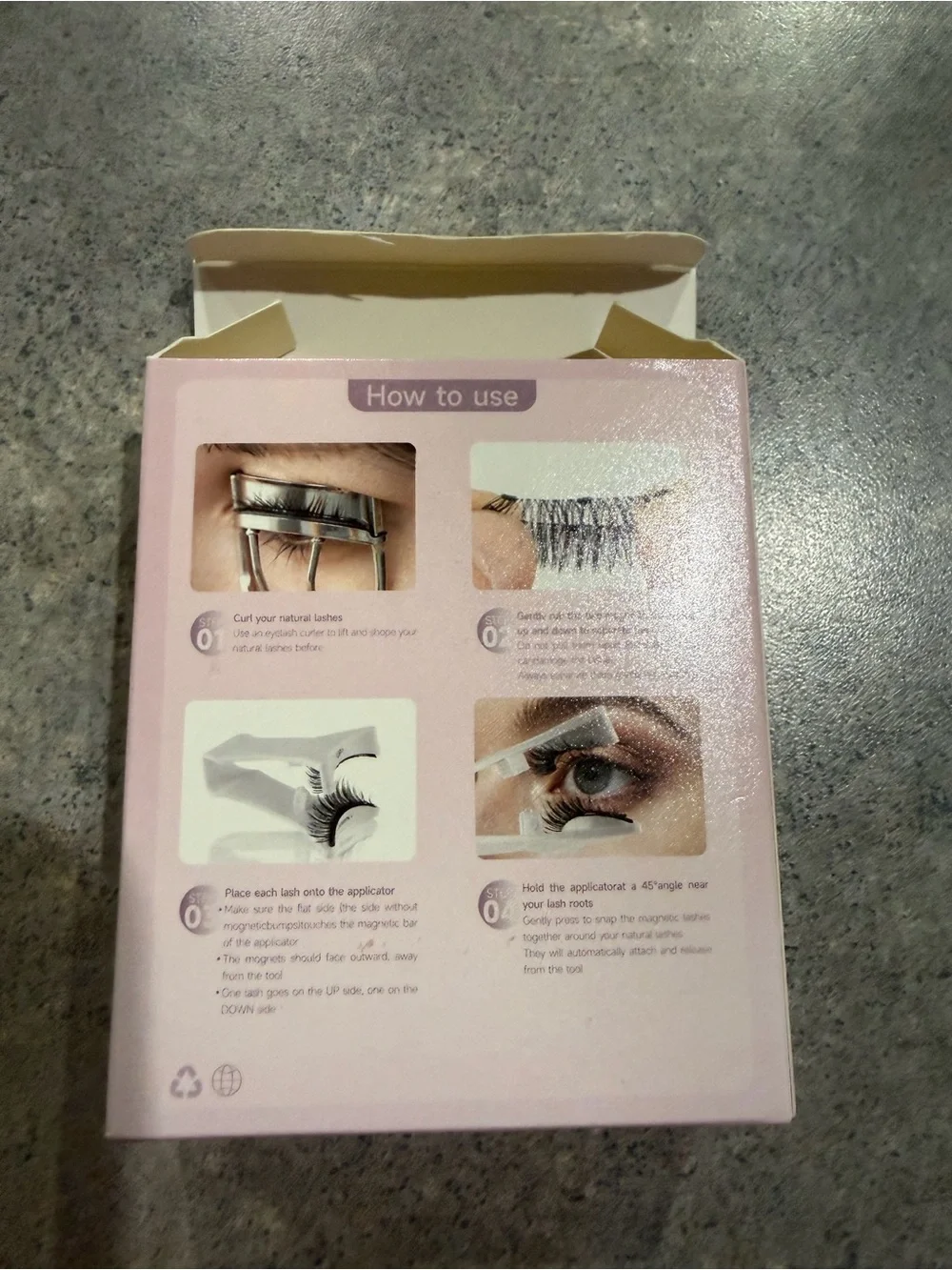 Magnetic Eyelash Kit - Light Pink Packaging (4) boxes